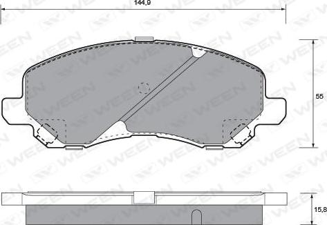 Ween 151-1114 - Brake Pad Set, disc brake autospares.lv