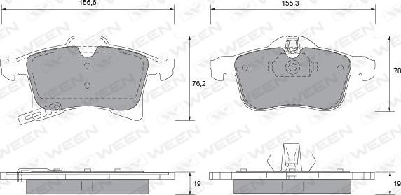 Ween 151-1111 - Brake Pad Set, disc brake autospares.lv