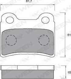 Ween 151-1183 - Brake Pad Set, disc brake autospares.lv