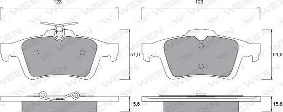 Ween 151-1130 - Brake Pad Set, disc brake autospares.lv