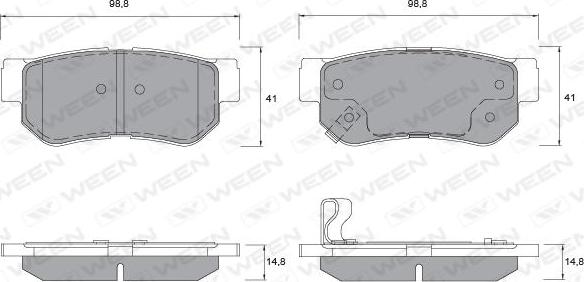 Ween 151-1133 - Brake Pad Set, disc brake autospares.lv