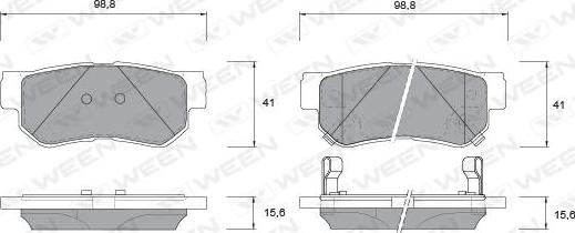 Ween 151-1132 - Brake Pad Set, disc brake autospares.lv