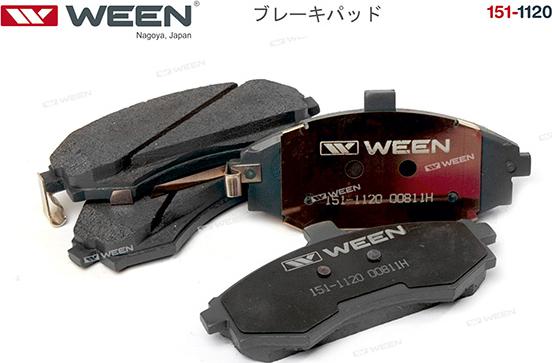 Ween 151-1120 - Brake Pad Set, disc brake autospares.lv