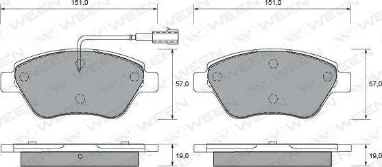 Ween 151-1899 - Brake Pad Set, disc brake autospares.lv