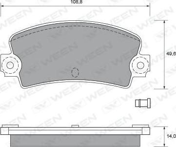 Ween 151-1893 - Brake Pad Set, disc brake autospares.lv