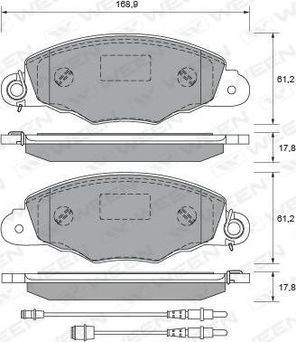 Ween 151-1848 - Brake Pad Set, disc brake autospares.lv