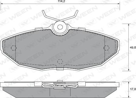 Ween 151-1842 - Brake Pad Set, disc brake autospares.lv