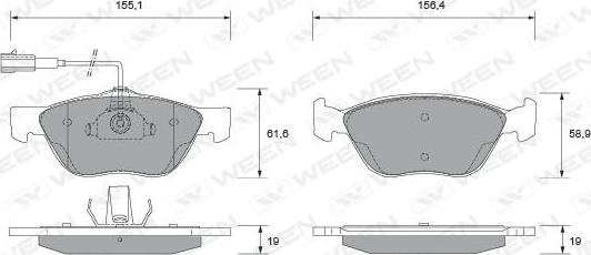 Ween 151-1859 - Brake Pad Set, disc brake autospares.lv