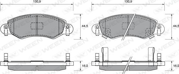 Ween 151-1854 - Brake Pad Set, disc brake autospares.lv