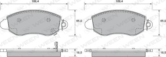 Ween 151-1856 - Brake Pad Set, disc brake autospares.lv