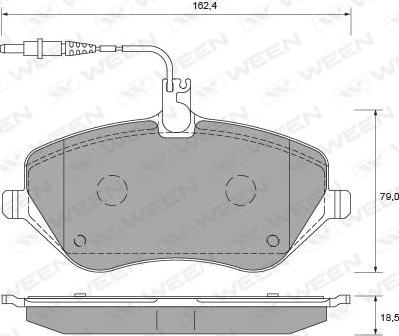 Ween 151-1851 - Brake Pad Set, disc brake autospares.lv