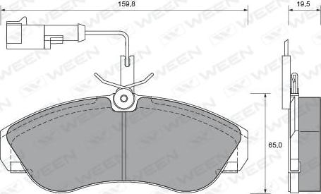 Ween 151-1858 - Brake Pad Set, disc brake autospares.lv