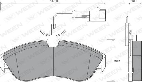 Ween 151-1857 - Brake Pad Set, disc brake autospares.lv