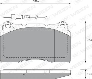 Ween 151-1864 - Brake Pad Set, disc brake autospares.lv