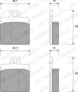 Ween 151-1863 - Brake Pad Set, disc brake autospares.lv