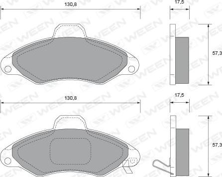 Ween 151-1805 - Brake Pad Set, disc brake autospares.lv