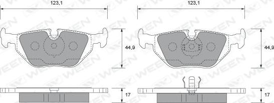 Ween 151-1801 - Brake Pad Set, disc brake autospares.lv