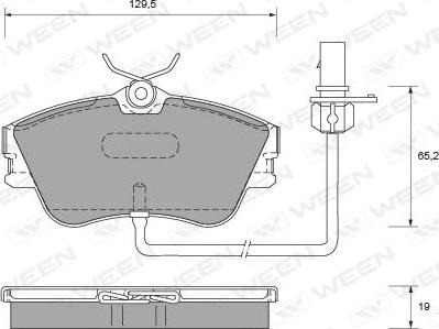 Ween 151-1819 - Brake Pad Set, disc brake autospares.lv