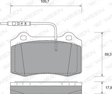Ween 151-1811 - Brake Pad Set, disc brake autospares.lv