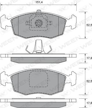 Ween 151-1831 - Brake Pad Set, disc brake autospares.lv