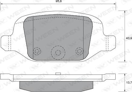 Ween 151-1832 - Brake Pad Set, disc brake autospares.lv