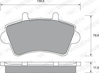 Ween 151-1871 - Brake Pad Set, disc brake autospares.lv