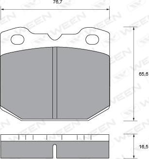 Ween 151-1395 - Brake Pad Set, disc brake autospares.lv