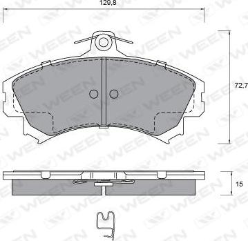 Ween 151-1346 - Brake Pad Set, disc brake autospares.lv