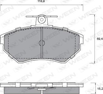 Ween 151-1343 - Brake Pad Set, disc brake autospares.lv