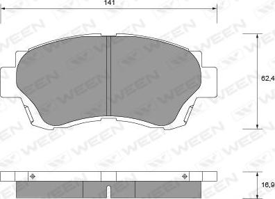 Ween 151-1359 - Brake Pad Set, disc brake autospares.lv