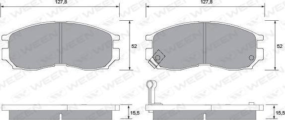 Ween 151-1356 - Brake Pad Set, disc brake autospares.lv