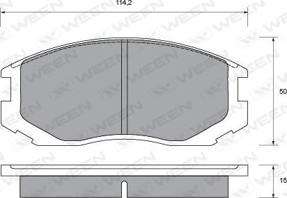 Ween 151-1358 - Brake Pad Set, disc brake autospares.lv