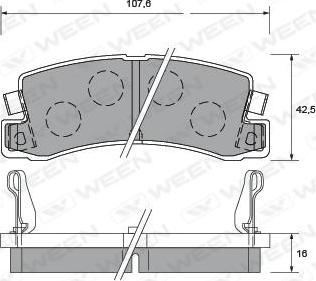 Ween 151-1368 - Brake Pad Set, disc brake autospares.lv