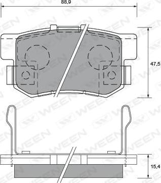 WXQP 42860 - Brake Pad Set, disc brake autospares.lv