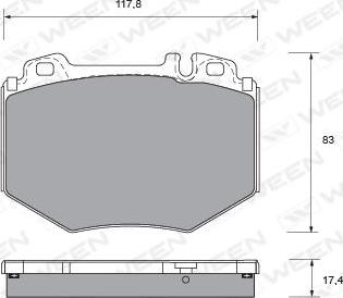 Triscan 414-1661 - Brake Pad Set, disc brake autospares.lv