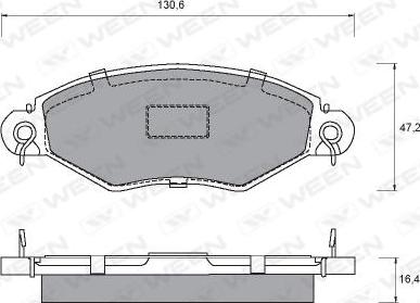 Ween 151-1318 - Brake Pad Set, disc brake autospares.lv