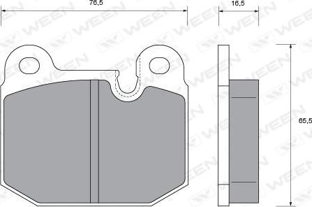 Ween 151-1386 - Brake Pad Set, disc brake autospares.lv
