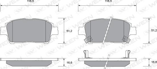 Ween 151-1380 - Brake Pad Set, disc brake autospares.lv
