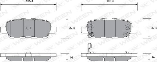 Ween 151-1381 - Brake Pad Set, disc brake autospares.lv