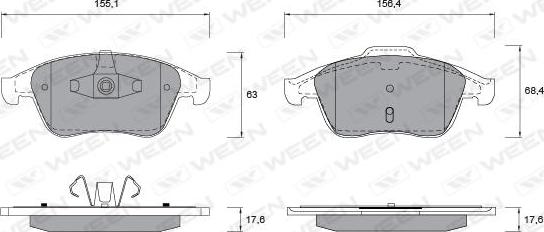 Ween 151-1339 - Brake Pad Set, disc brake autospares.lv