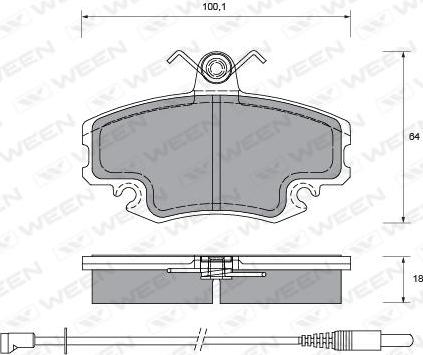 Ween 151-1331 - Brake Pad Set, disc brake autospares.lv