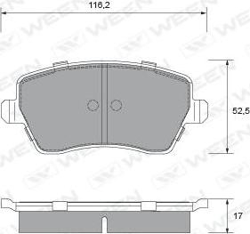 Ween 151-1333 - Brake Pad Set, disc brake autospares.lv