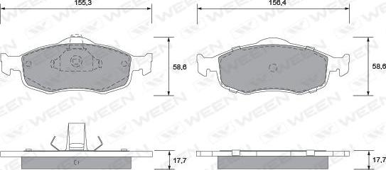 Ween 151-1290 - Brake Pad Set, disc brake autospares.lv