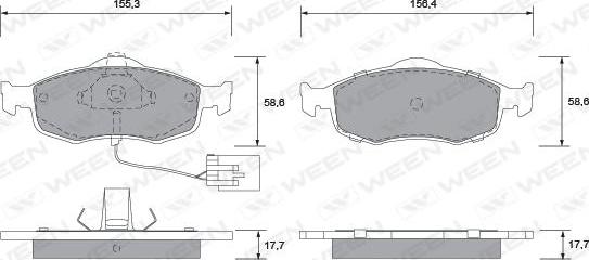 Ween 151-1291 - Brake Pad Set, disc brake autospares.lv