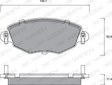 Ween 151-1293 - Brake Pad Set, disc brake autospares.lv