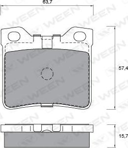 DJ Parts BP1897 - Brake Pad Set, disc brake autospares.lv