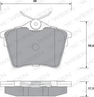 Ween 151-1245 - Brake Pad Set, disc brake autospares.lv