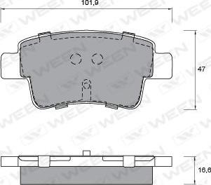 Ween 151-1240 - Brake Pad Set, disc brake autospares.lv