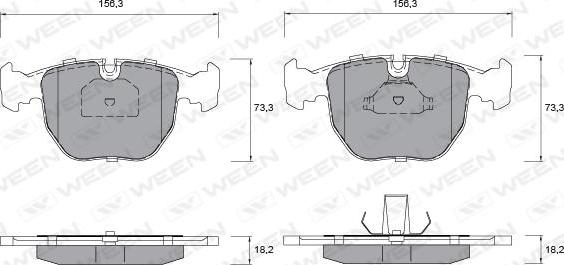 Ween 151-1269 - Brake Pad Set, disc brake autospares.lv