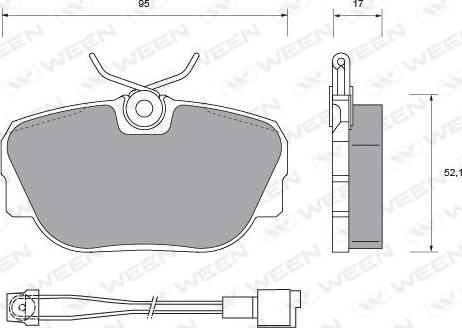 Ween 151-1264 - Brake Pad Set, disc brake autospares.lv